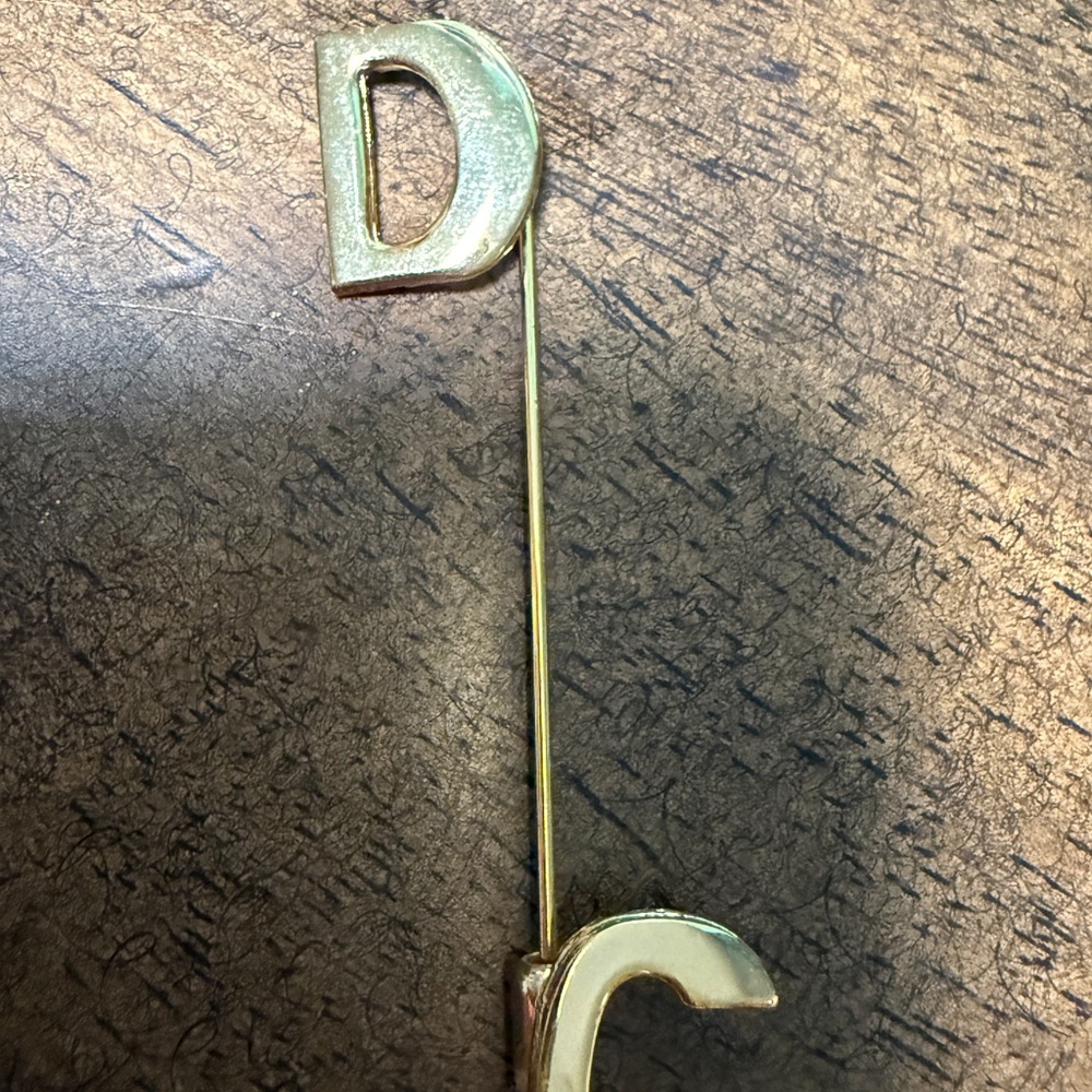 Source Unknown Gold Initial Brooch